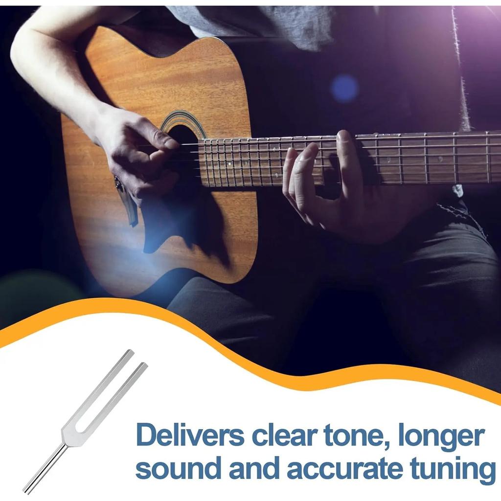 Tuning Fork 528 Hz with Silicone Hammer and Cleaning Cloth Perfect Healing Musical Instrument for Stress Alleviation