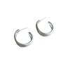 Simple classic C-shaped earrings, smooth polished European and American neat earrings, light luxury, daily commuting versatile and expensive earrings.