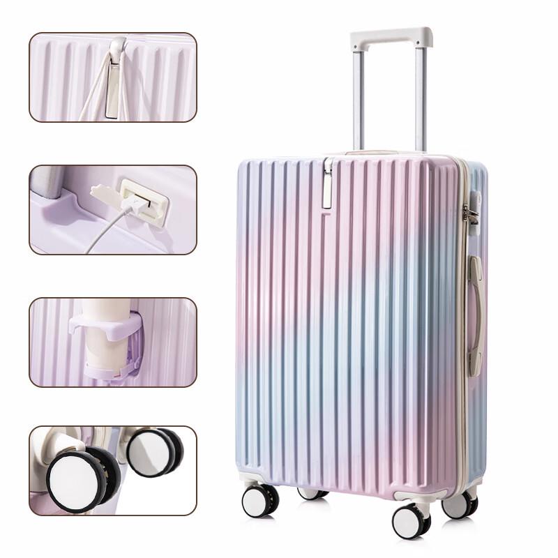 Li Shen Gradient Rainbow Mirror Luggage