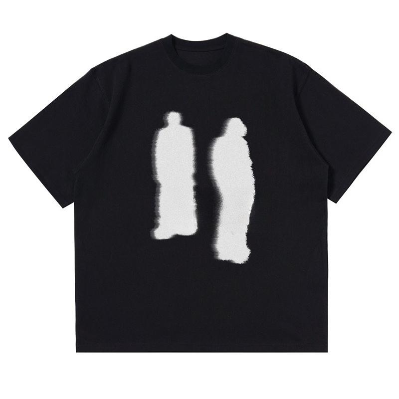 

Мужские футболки Shadow Graphic Хлопковый топ Оверсайз Харадзюку Летняя Поп Уличная одежда Корейская мода Винтажная футболка с коротким рукавом Y2k Топ 4XL