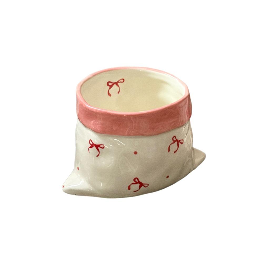 Hand-Painted Drink Cup Underglaze Color Milk Mug Bag-shaped Ceramic Coffee Cup Afternoon Tea