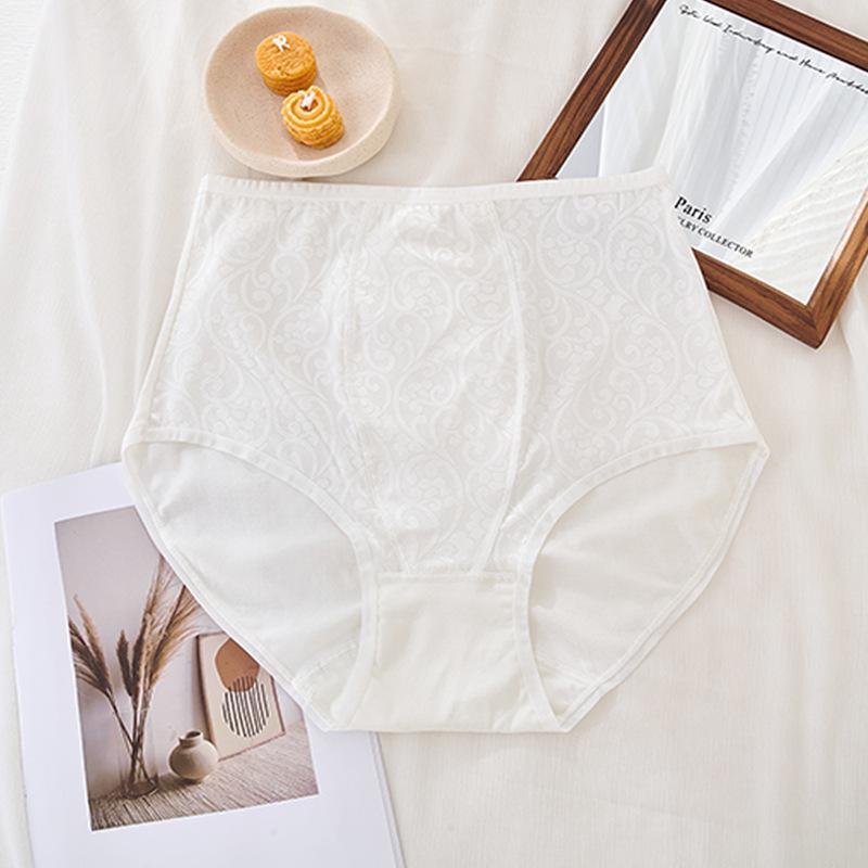 plus size pure cotton women s underwear, high waist and fat women s underwear, pure cotton mother briefs. M
