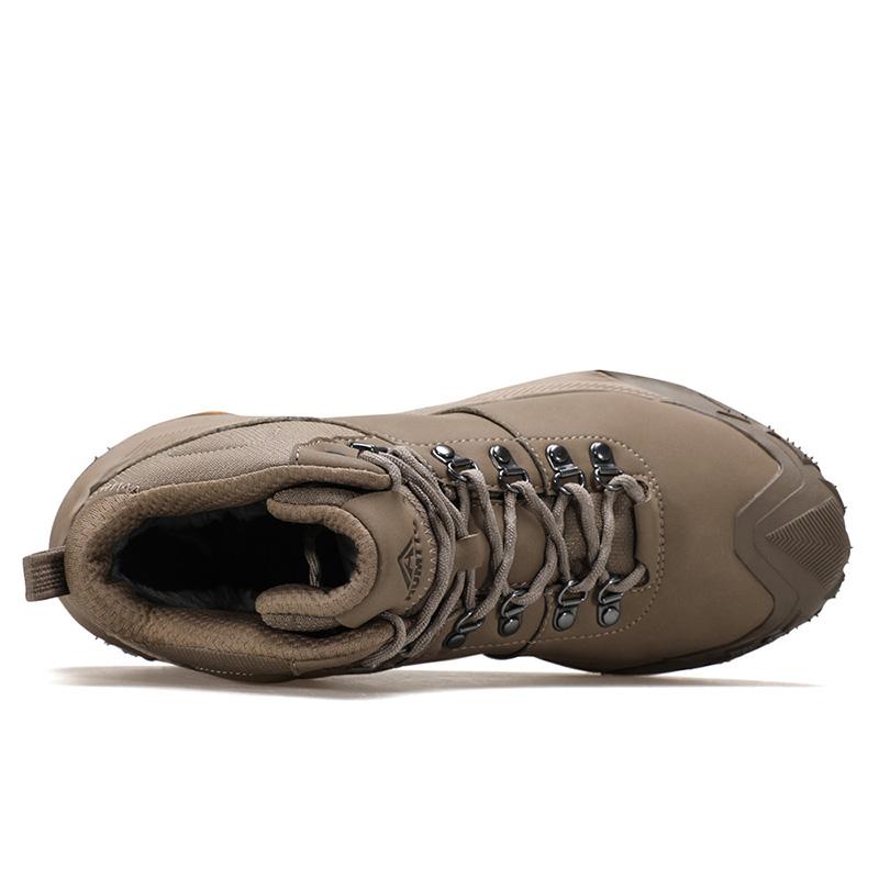 HUMTTO Outdoor Ankle Boots Men Leather Hiking Boots Non-slip Camping Trekking Men's Sports Shoes Winter Safety Sneakers