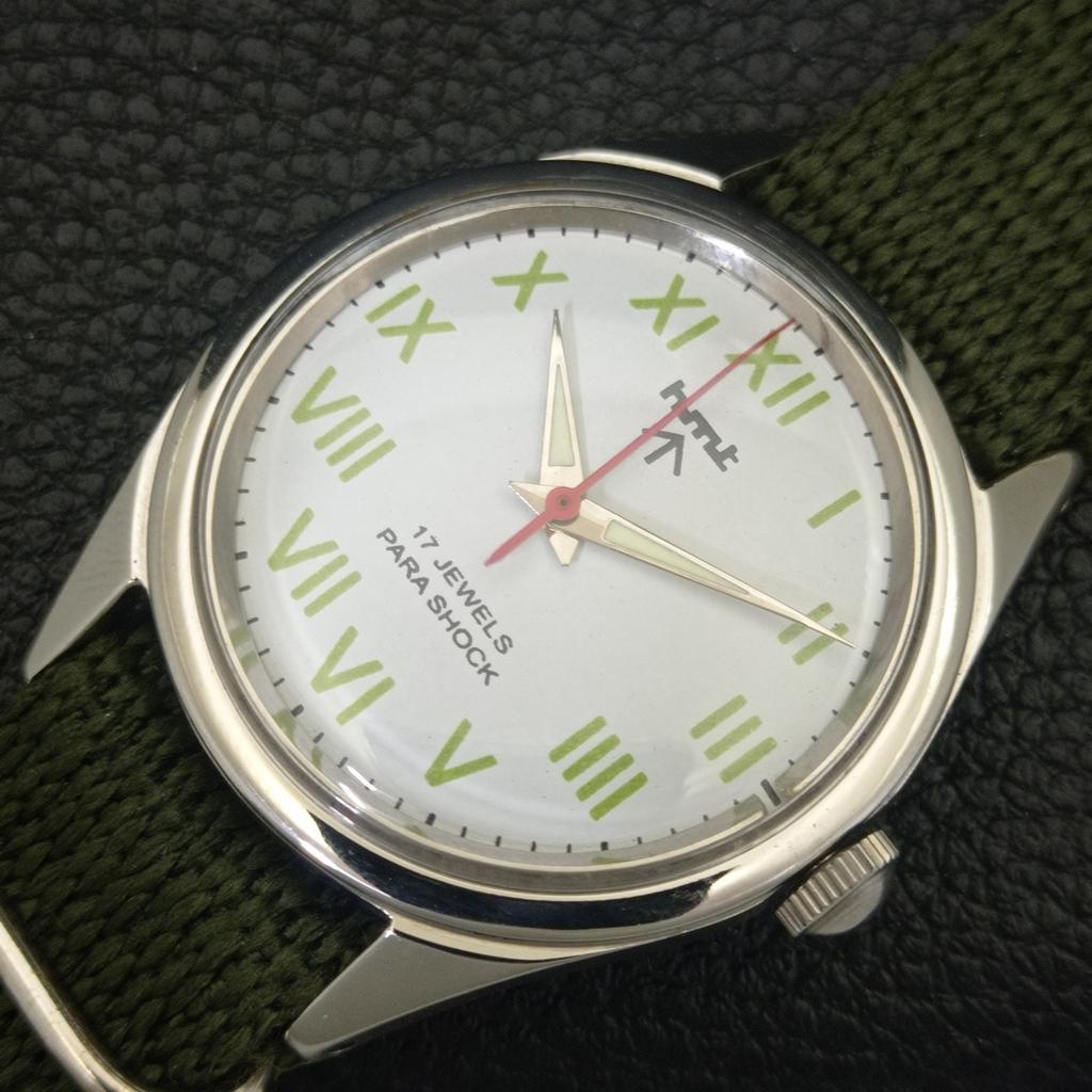 HAND-WINDING VINTAGE HMT INDIAN MENS ROMAN FIGURE WHITE DIAL WATCH a702882-1 R211-a702882