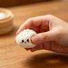 Creative Bun Shaped Squeeze Toy Stress Relief Novelty Squishy Toy for Office Home Desk Decor and Hand Exercise Use