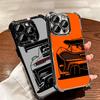 Super Sports Car Simple Desgin Soft Phone Case For iPhone 15 16 17 Air 14 Pro Max 16E Plus 13 12 Mini Plating Anti-Fall Fundas