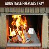 Ash Tray Pan Steel Grate Ash Ember Holder With Screw Pack Adjustable Rust-Resistant Home Fire Place Accessories For