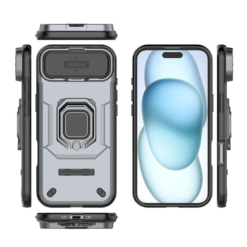 For iPhone 17 Air Case Slide Camera Len Cases Apple iPhone 17 Air iPhone 17 Pro Max Cover Bumper Shockproof Armor PC Phone Cover