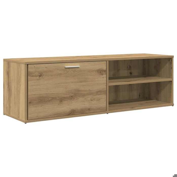 VidaXL Meuble TV chêne artisanal 120x34x37 cm bois d'ingénierie 855973