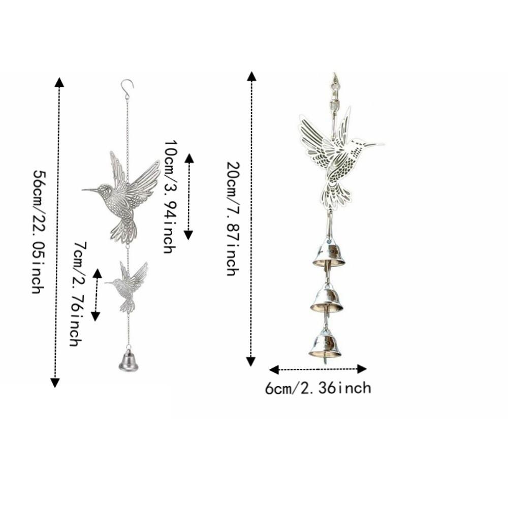 Garden Decor Hanging Wind Chime Hanging Pendant Hummingbird Wind Chimes Metal Bird Bell Tree Decor