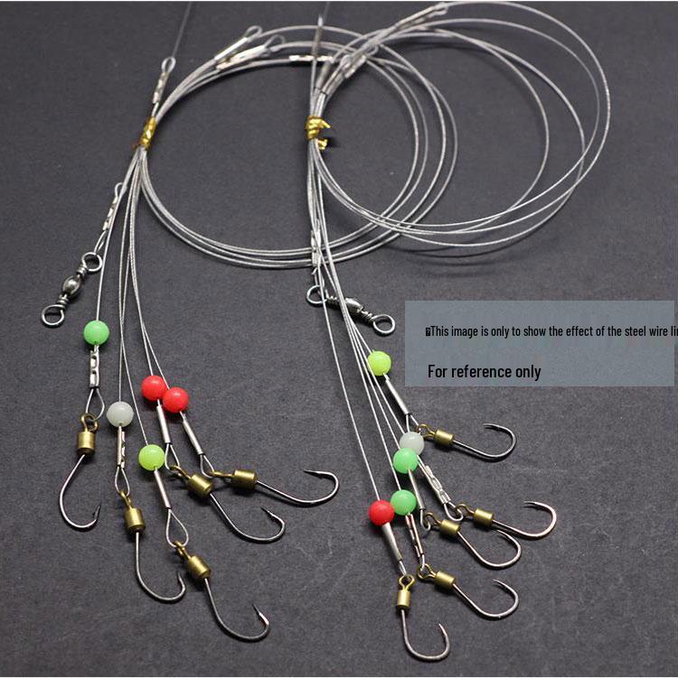 Ultra-Fine Rubber-Coated Steel Fishing Line, Anti-Bite 304 Stainless Steel, for Sea Fishing and Beading, First Gold Small
