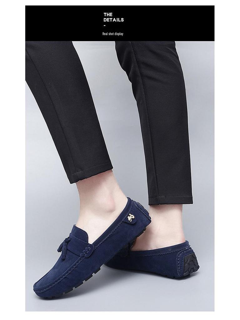 Übergröße Herren Wildleder Quasten Mokassins - Leichte Slipper Freizeit Loafer