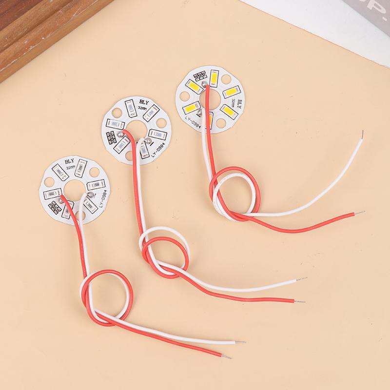 3Pcs 3W 5V Color Led Chip Bead Lights Board Bulb Round Transformation Light Source Dia 32Mm Green Blue Red Purple White Lamp
