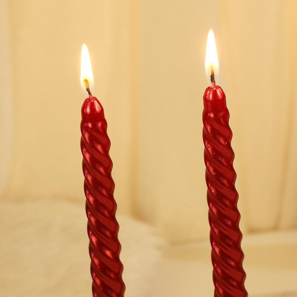 30 cm langer Stab Bunter Gewinde-Kerzenständer Kerze für Zuhause Romantisches Kerzenlicht-Dinner Hochzeit Galvanisierter Stab Wachs
