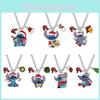 Cross-border New Christmas Pendant Cartoon Star Baby Stitch Necklace Anime Peripheral