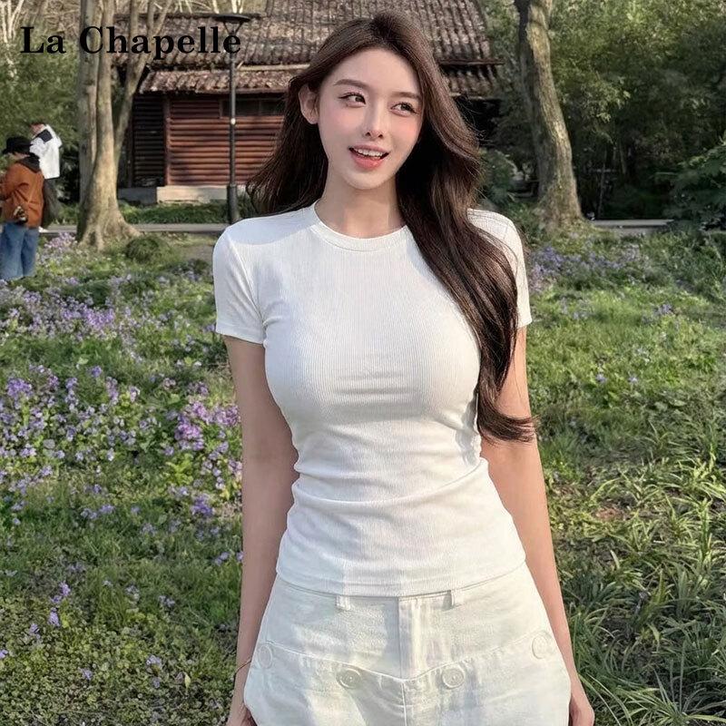 La Chapelle Women s Lyocell Blend Slim Fit Short Sleeve T-shirt 2XL