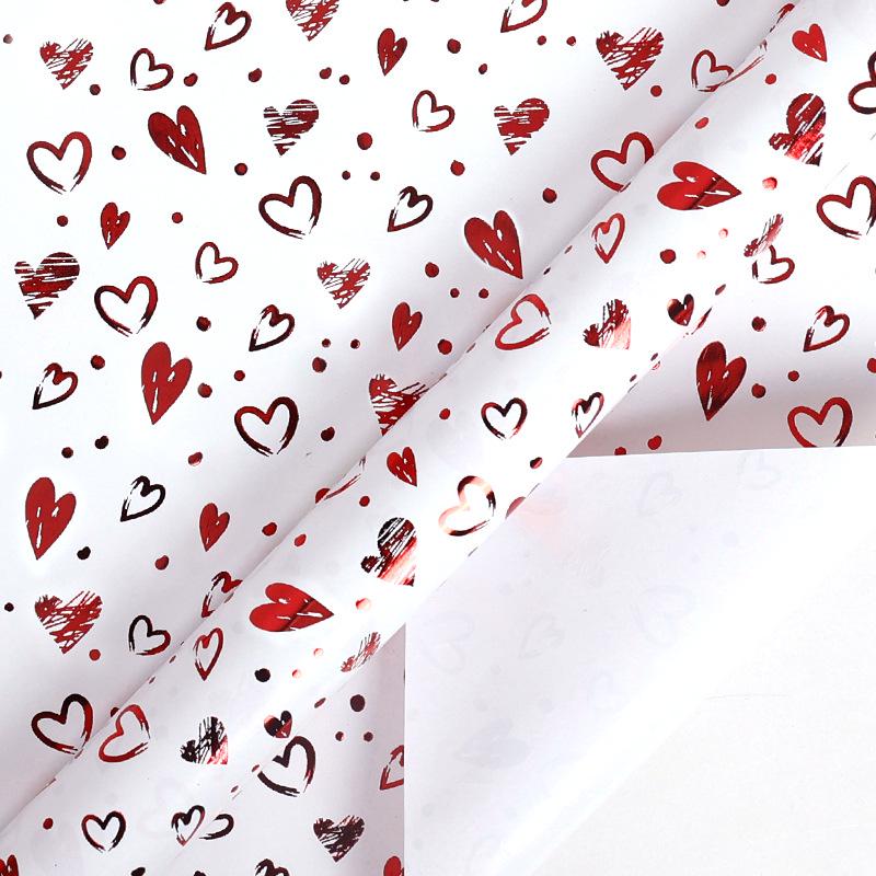 Valentine's Day Heart Series Gift Wrap, 43cm X 3m Roll, Large Size, Handmade Paper
