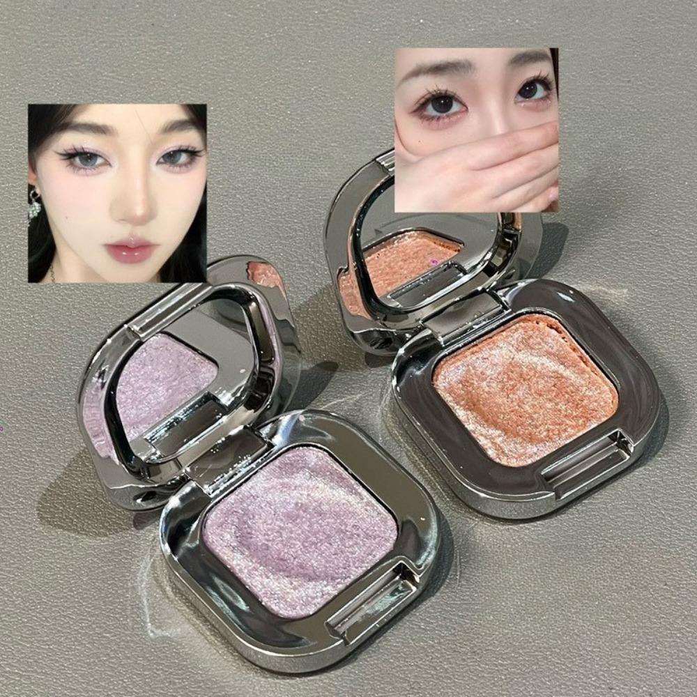 1PC Square Broken Diamond Single Makeup High-gloss Powder Pearlescent Flash Eyeshadow Polarized Light Brightening Makeup