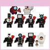 Toilet Man Surveillance Tv Assembled Building Blocks Toy Diy Plastic Abs Material Small Particle Blocks 0-38 Pieces Net Weight 0.01kg