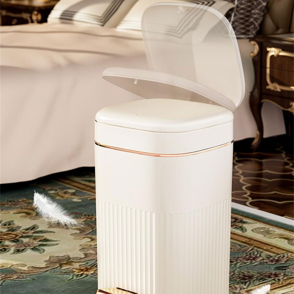 Fußpedal Metall Soft-Close Pedal Badezimmer Mülleimer für Küche Hotel Home Office 8/10/15L Mülleimer mit Deckel