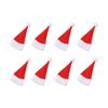30Pcs Mini Santa Hats Christmas Miniature Ornaments for DIY Crafts Holiday Knife Fork Tableware Wine Bottle Decoration