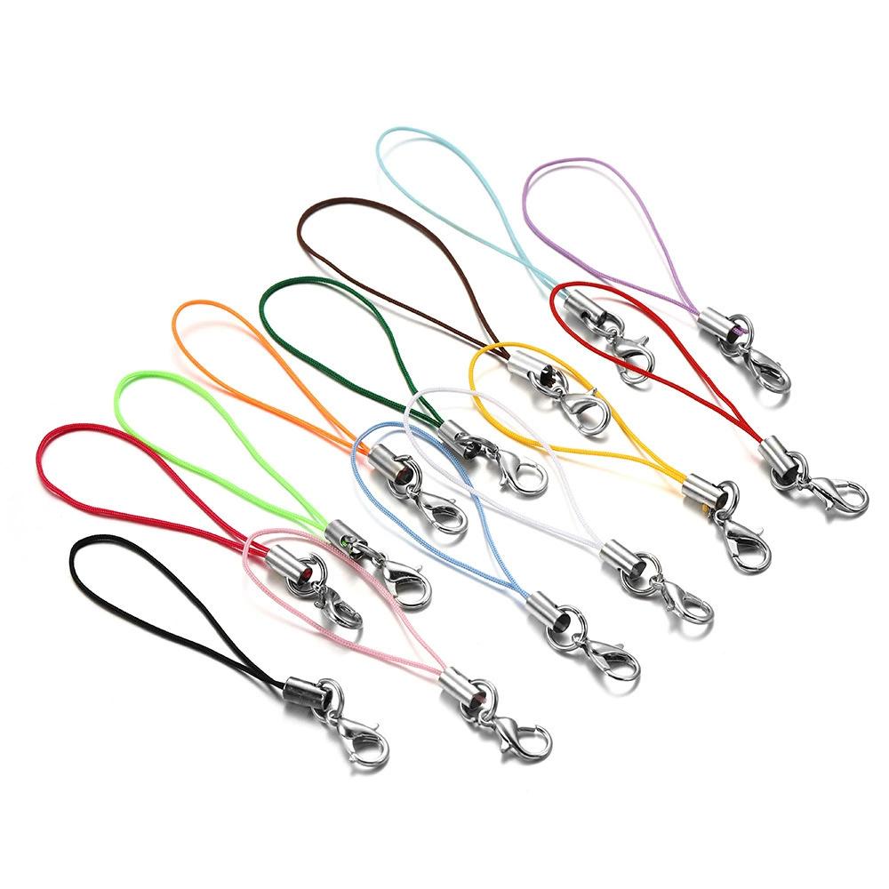 Custom Hot Selling Colorful Wear-Resistant Strap Short Rope Lobster Clasp Lanyard Creative Lanyard Keychain