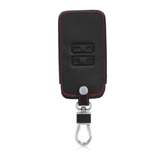 Kwmobile Accessoire clef de voiture pour Renault - Coque de clé de voiture en simili cuir pour clef de voiture Smart Key (Keyless Go