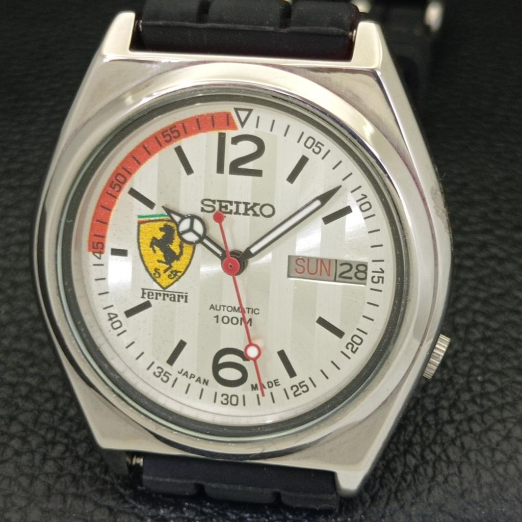 Seiko AUTOMATIC VINTAGE JAPAN 7009A MENS FERRARI DIAL WATCH A700510-5 R203-a700510