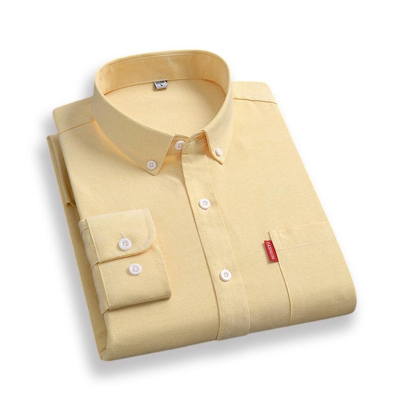 Men's Long Sleeve Business Casual Oxford Shirt