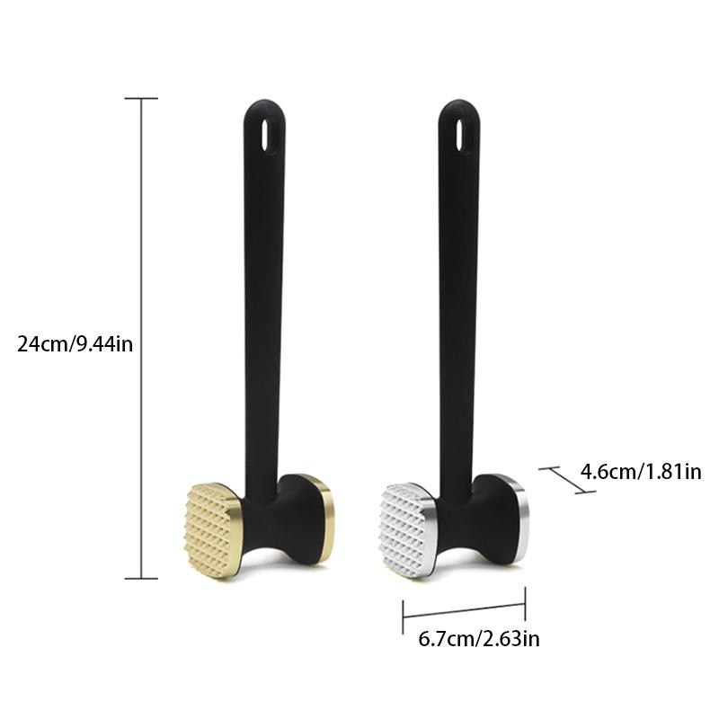 Steak Hammer Mallet Double-Sided Zinc Alloy Meat Tenderizer Meat Pounder Maximizes Food Flavor Meat Hammer Steak Meat Cooking