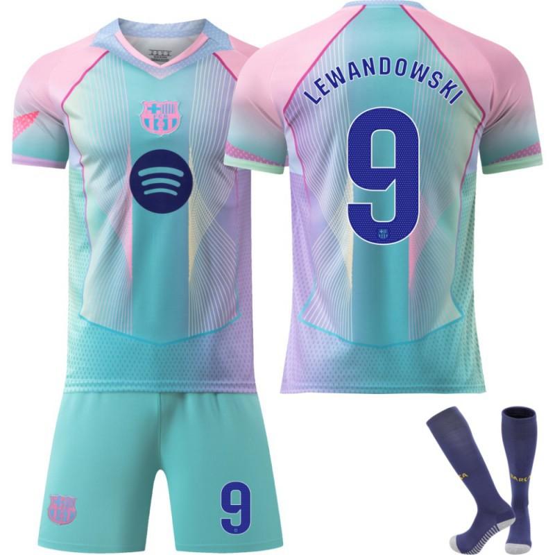 2526 Blue Edition Football Jersey No. 19 Yamal 9 Levan 8 Pedri 10 Set