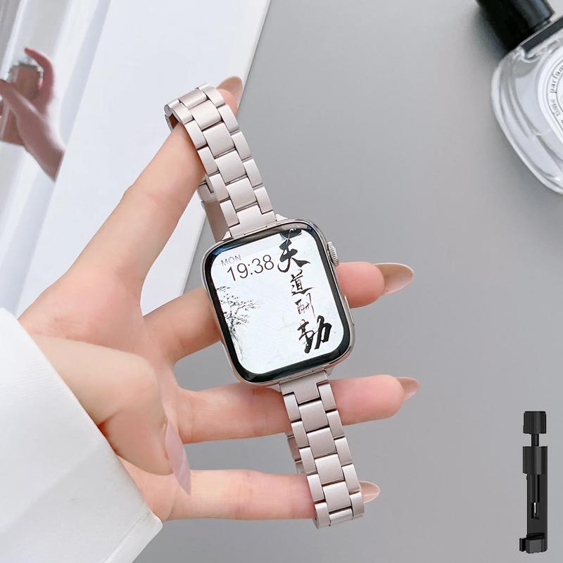 

Классический браслет из нержавеющей стали для Apple Watch Band 6 7 8 9 SE 49 мм 41 мм 40 мм 45 мм 38 мм женский тонкий ремешок iWatch 5 4 42 44 45 49MM