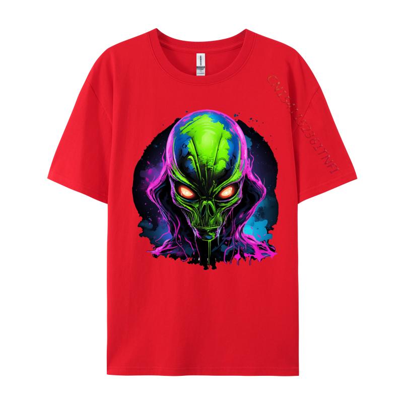 T Shirts for Men Alien in Pink T Shirt Hot Sale Round Neck TeeShirt black 2024 T Shirt