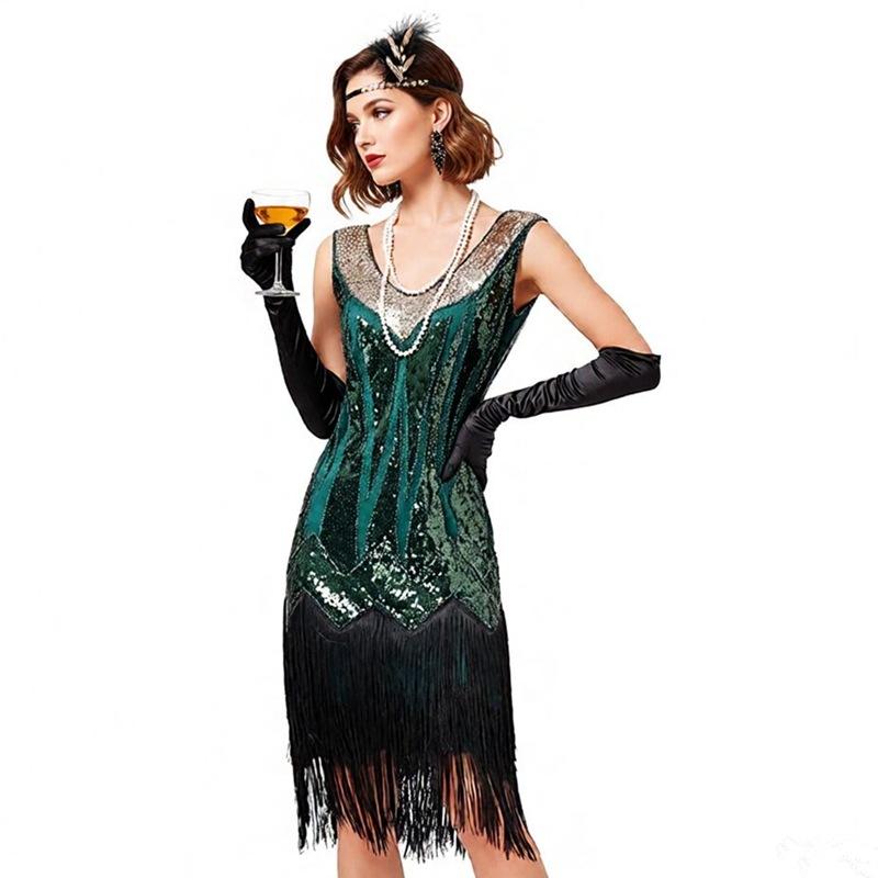 1920. gadu kleitas sievietēm Gatsby Flapper