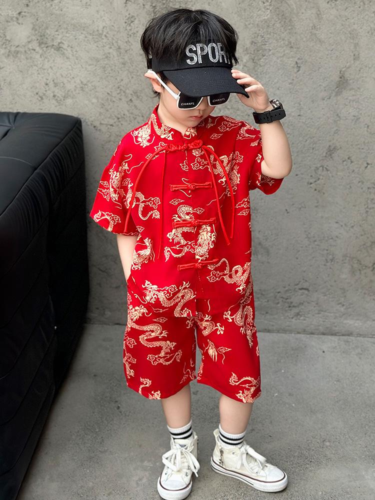 Moderna Ropa de Verano de Dragón Tang para Niños para la Actuación del 1 de Junio