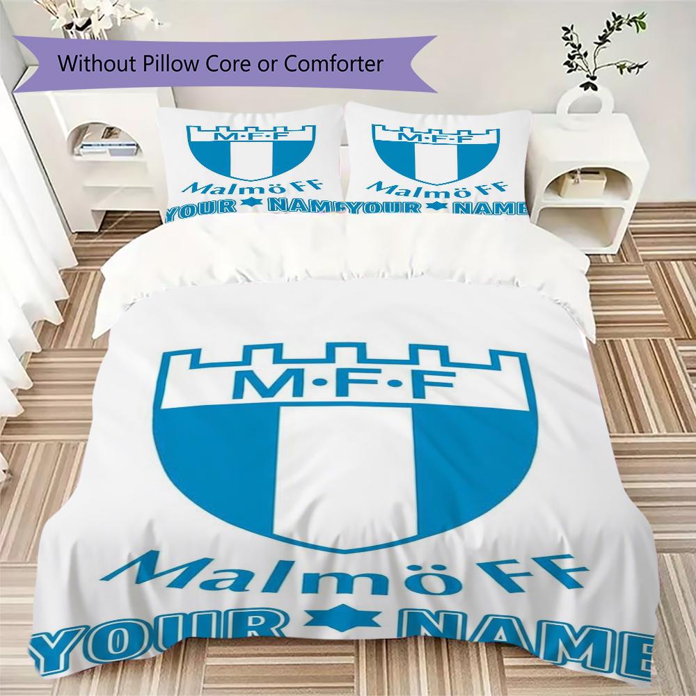 Custom Name Malmo FF Pattern Bedding Uilt Set Uilt Cover Pillowcase Home Decoration Birthday Gift (1*duvet Cover+2*pillowcase Without Core)