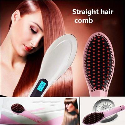 Electric Hair Straightener LCD Ion Brush Auto Hair Styling Tool