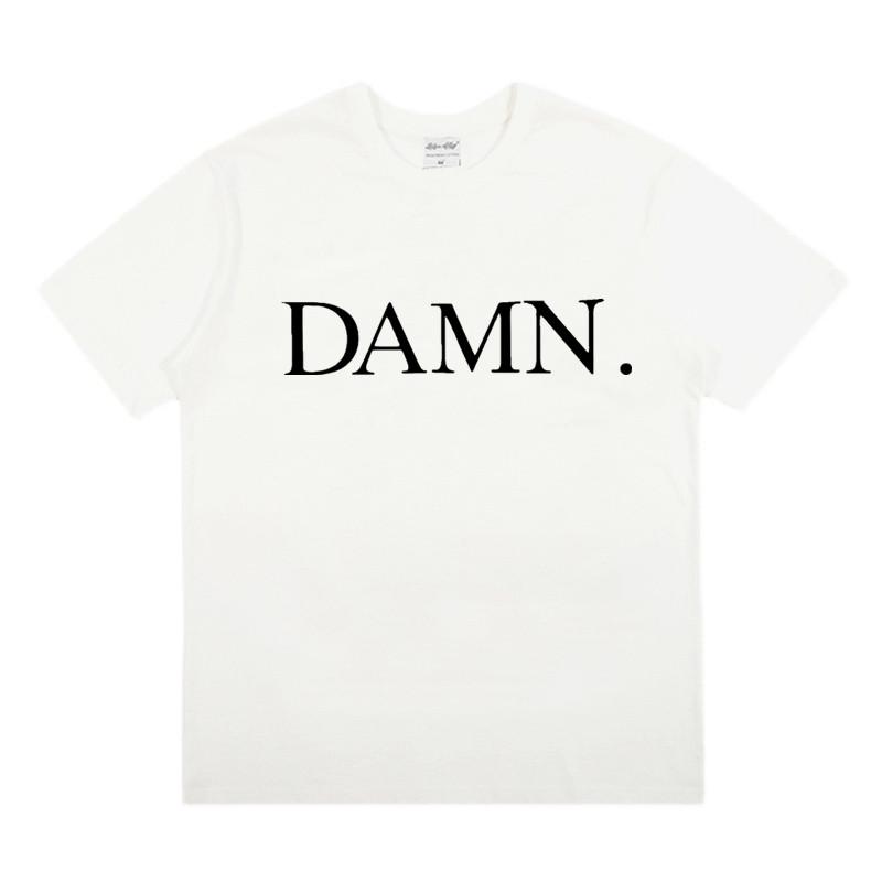 

DAMNT T-shirt Hip Hop Rap Digital Direct Printing Short Sleeve Street Retro Small Collar Neckline 5XL різнокольоровий