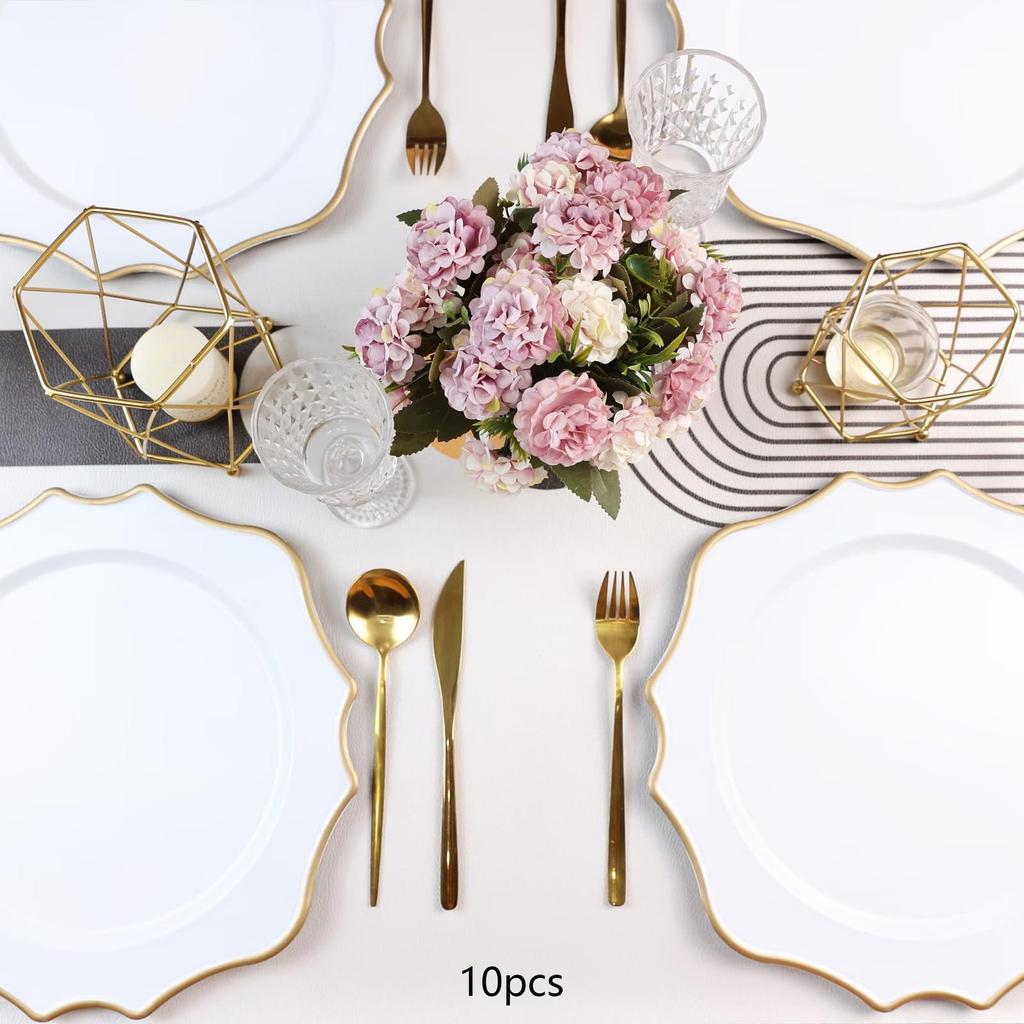 10 Count Dinner Serving Plates for Events