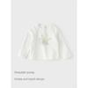 David Bella Kidsren's Long-Sleeved T-Shirt Girls' 2026 Spring New Style White Bottoming Shirt Baby Girl Class a Top