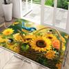 1PC Sunflower Pattern Kitchen Rugs Non-Slip Home Door Mats Pop Design Bathroom Rug Bath Mat Carpet for Home Sink Laundry Decor