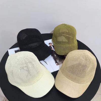 JYL TS DIY Hollow Baseball Cap Unisex Summer Breathable Sun Protection Hat Straw