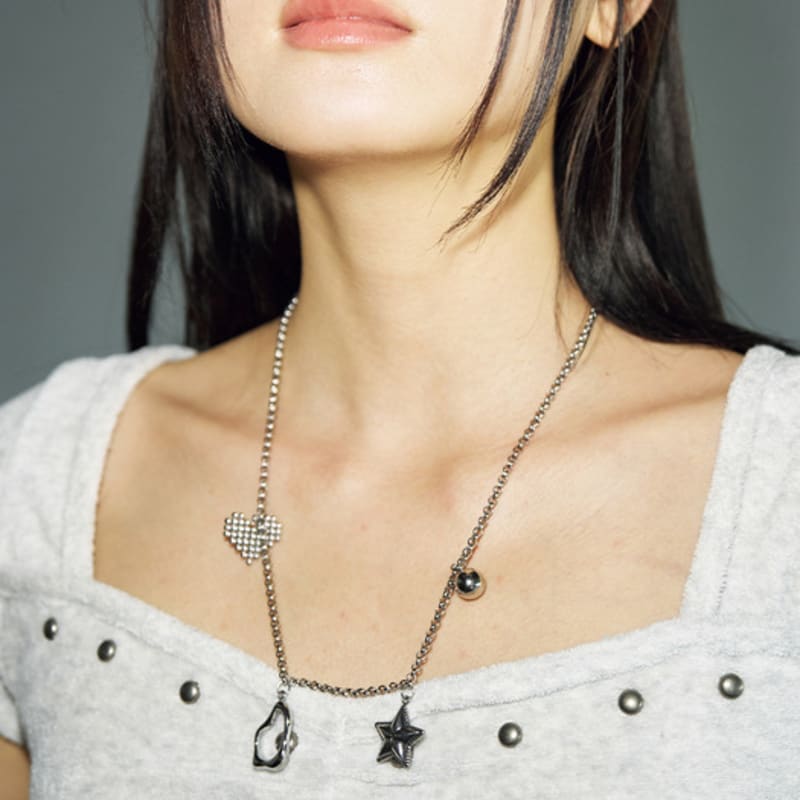 

HELENE PARIS Multi Charm Mini Chain Necklace OS