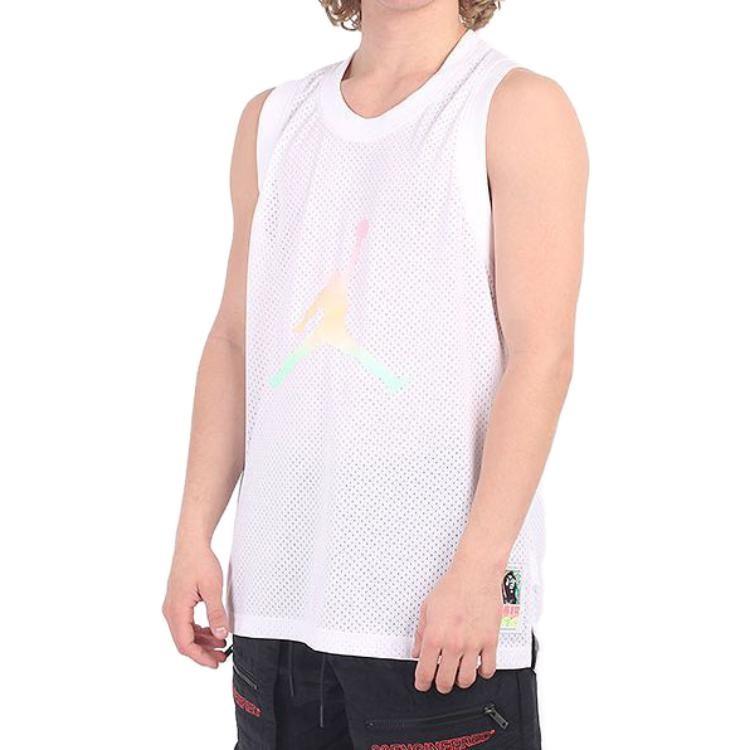 Jordan Basketball Jerseys Men's White Moderate Straight Fit DQ5867-100