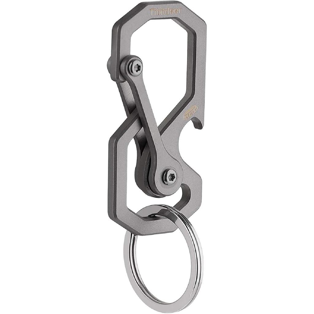Titanium Keychain, Multifunctional Carabiner Clip Key chain Heavy Duty Car Key Organizer with Bottle Opener