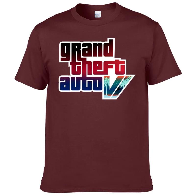 

Нова літня чоловіча футболка 2023 року Grand Theft Auto Gta Game Футболка з принтом 100% бавовна з круглим вирізом Top Street з короткими рукавами F118 XL