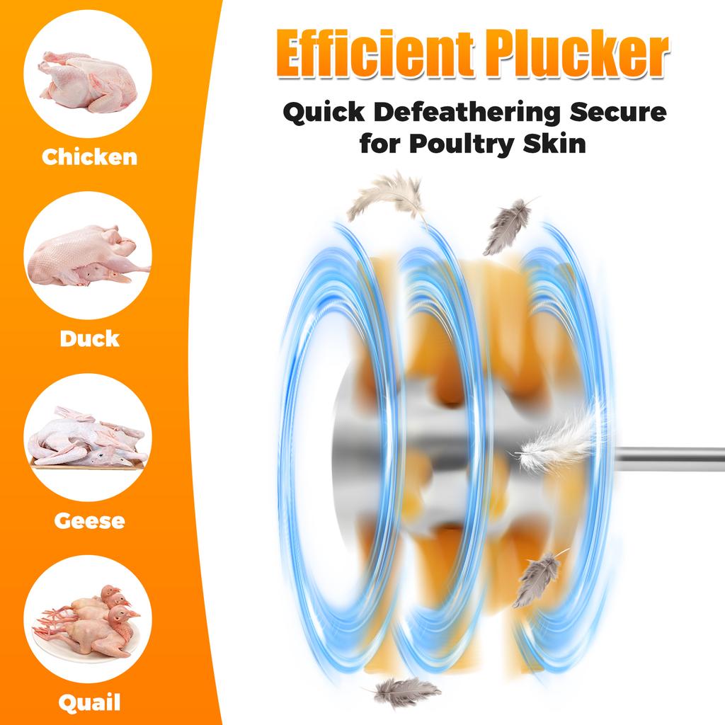 Stainless Steel Poultry Plucker Time Saving Solid Chicken Plucker Machine Versatile Poultry Depilation Machines Defeathering