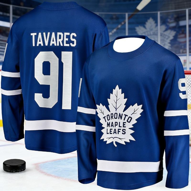 2026 Men's New Toronto Ice Hockey Training Jersey with 3D Print, Breathable, Moisture-Wicking Long-Sleeved T-Shirt Kids