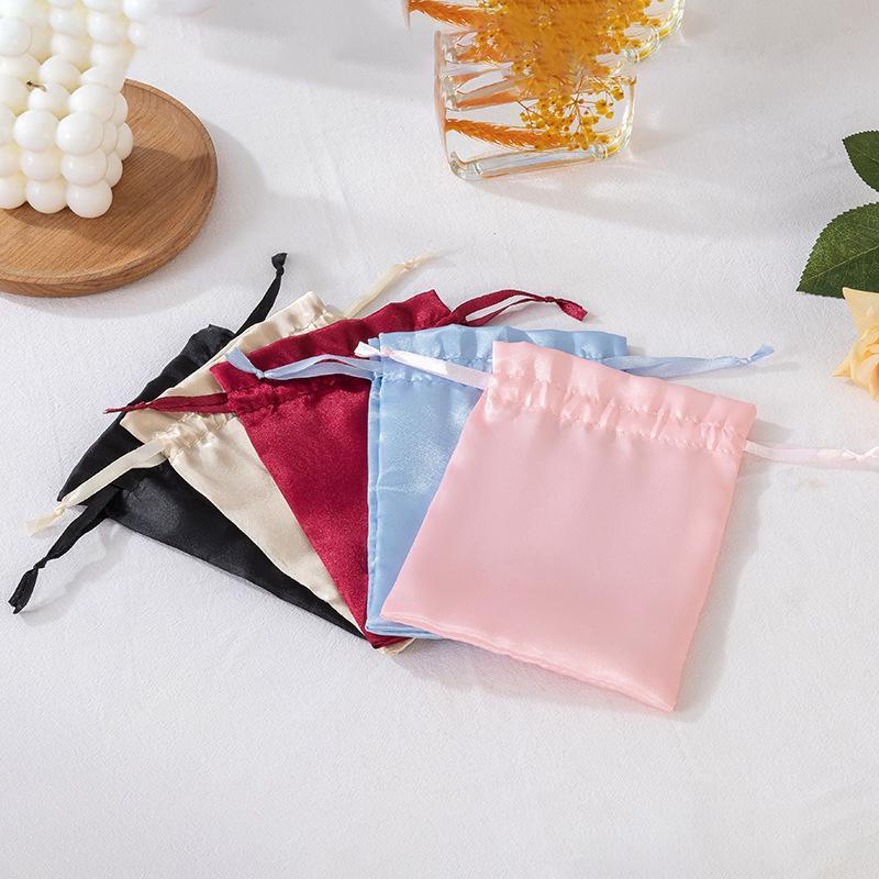 Silk Satin Drawstring Jewelry & Gift Pouch Bag