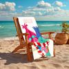 Personalized customized proof beach towel with Trolls pattern - soft, absorbent,quick-drying,perfect swimming,camping&bathing